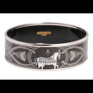 Hermès Wide Enamel Grand Show Horses ...never worn